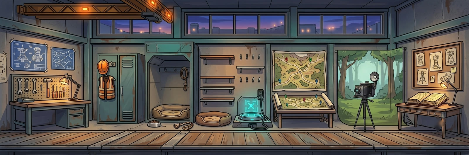 The Den, the companion's room between operations